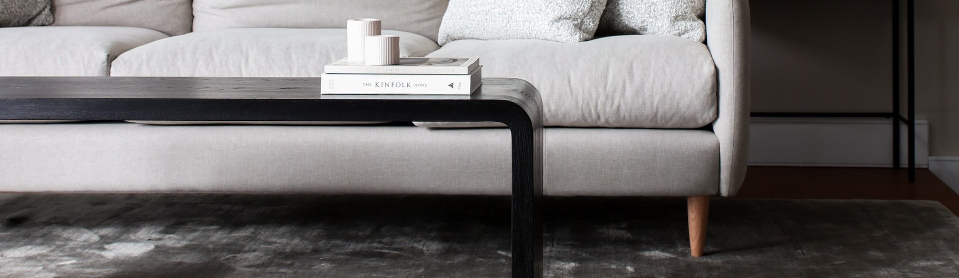 Living Room Couch on Hardwood Flooring
